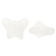Glass bead 16mm Butterfly - Milky white